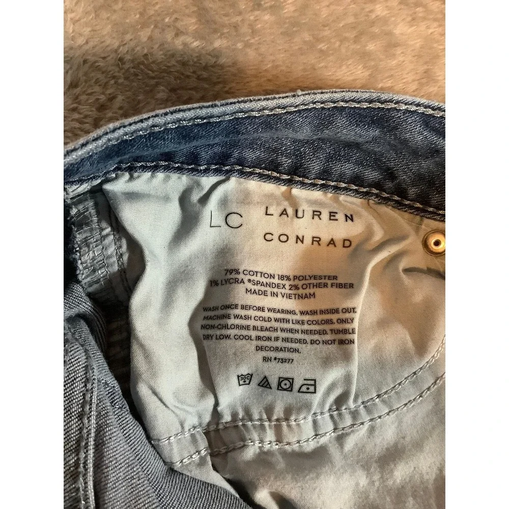 LC Lauren Conrad Women's Size 16 Skinny Jeans Medium Wash Blue Stretch Denim